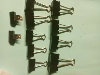 Lote de 9 pinzas de sujeción negras