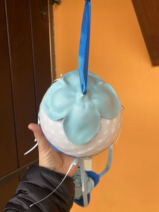 Fiocco nascita mongolfiera azzurro fatto a mano