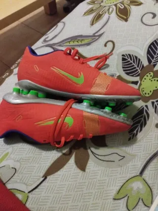 Zapatillas Nike Mercurial Naranja y Azul