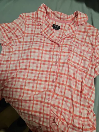 Pantalón y camisa pijama Kate Spade cuadro