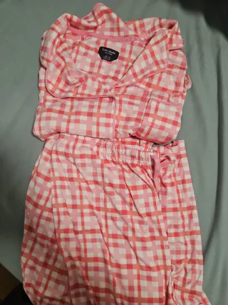 Pantalón y camisa pijama Kate Spade cuadro
