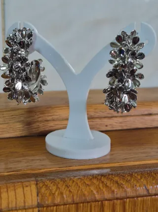 Aros Flores Zara Acero Plata