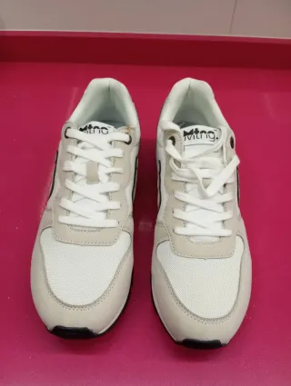 Zapatillas Mustang Hombre Gris y Blanco