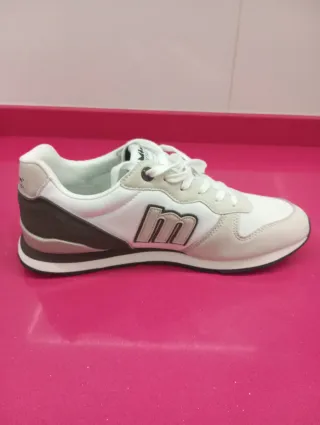 Zapatillas Mustang Hombre Gris y Blanco