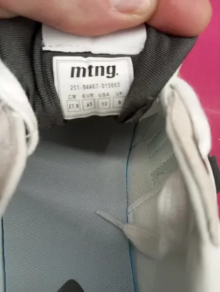 Zapatillas Mustang Hombre Gris y Blanco