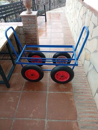Carretilla de recolección azul