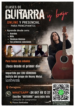 Clases de guitarra y bajo para principantes