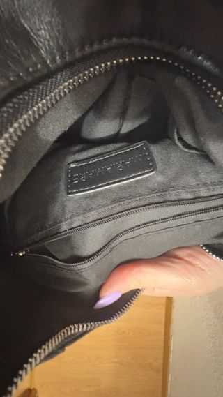 Bolso efecto piel negro