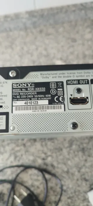 Leitor DVD Sony RDR-HX650 com HDD