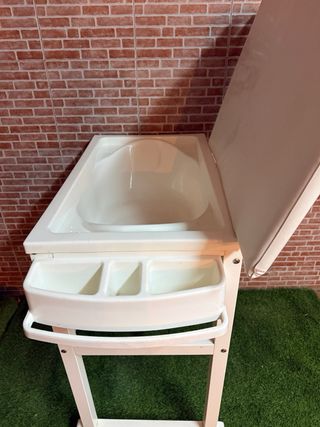 Bañera para bebé con cambiador