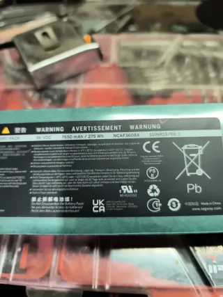 Batería Ninebot 36V 7650mAh