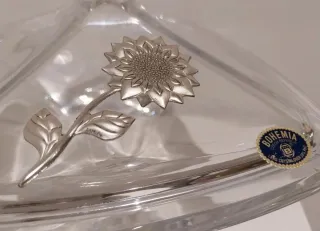 Bombonera Bohemia Cristal y Plata