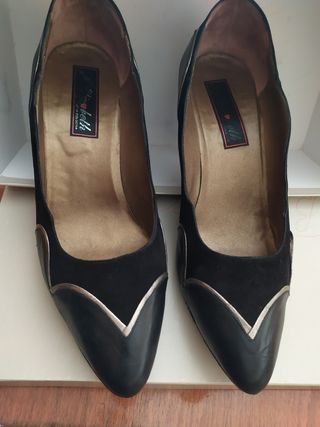 Scarpe eleganti in pelle e camoscio