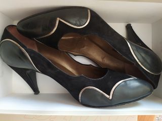 Scarpe eleganti in pelle e camoscio