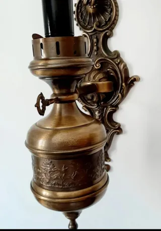 Pareja apliques antiguos bronce