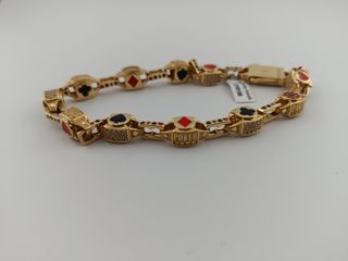 Pulsera temática Poker Oro 18K