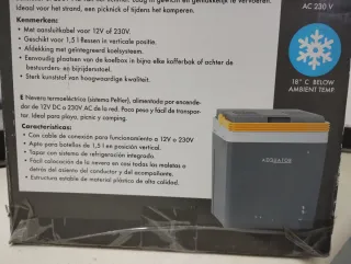 Nevera portátil Aequator gris con asa