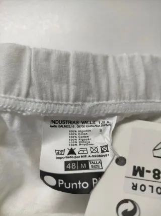 Slip abierto Punto Blanco Talla M Blanco