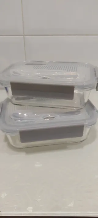 VIDRIO BOROSILICATO-Contenedores HERMÉTICOS-NUEVOS