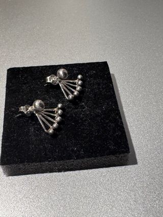 Pendientes de plata con diseño abanico