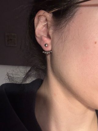 Pendientes de plata con diseño abanico