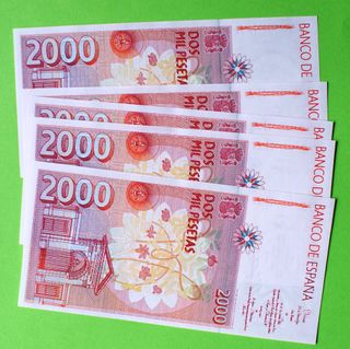 5 Billetes 2000 Pesetas 1992