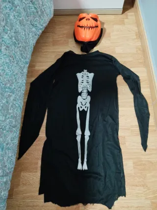 Disfraz esqueleto con máscara Halloween