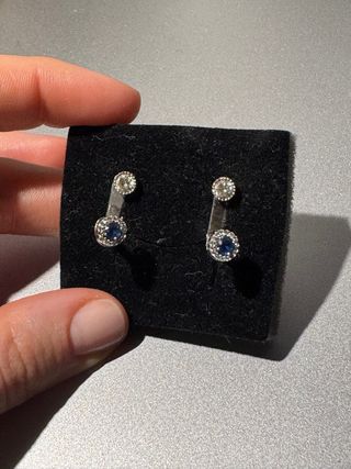 Pendientes plata con piedra azul