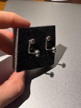 Pendientes plata con piedra azul