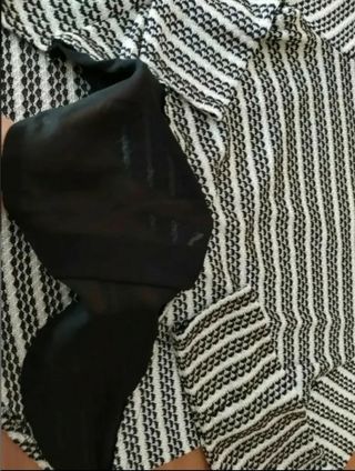 Maglia maniche lunghe fantasia bianco/nero