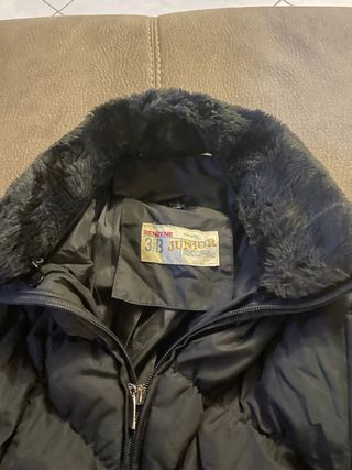 Giacca bambina nera con pelliccia