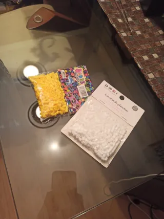 Lote Cuentas Hama para Planchar (Amarillas y Blanc