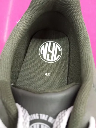 Zapatillas NYC Verde y Blanco Talla 42