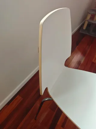 Juego de 2 Sillas Blancas Modernas