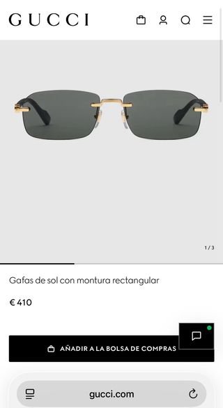 Gafas de Sol Gucci Negras diseño años 90