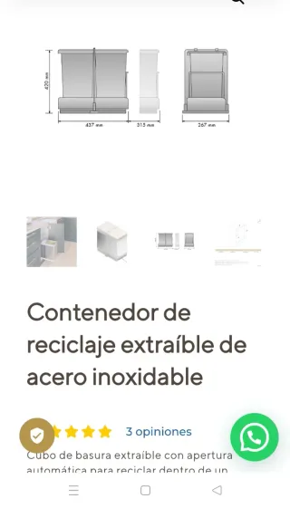 Cubo de basura reciclable de acero inoxidable