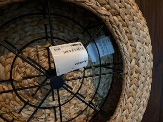 URGE. Puf Mimbre Ikea Cojín Redondo Naranja