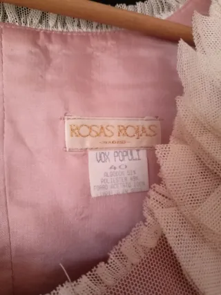 Falda larga negra y corpiño rosa palo