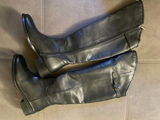 Stivali donna neri in pelle alti fino al ginocchio