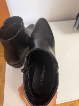 Botines de piel negros Talla 38