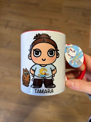 4 Tazas personalizadas con dibujo y nombre