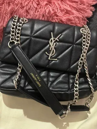 Bolso Saint Laurent Negro Piel Acolchado