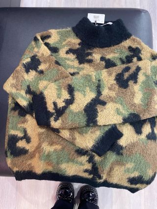 Maglione nero Made in Italy 100% Acrilica