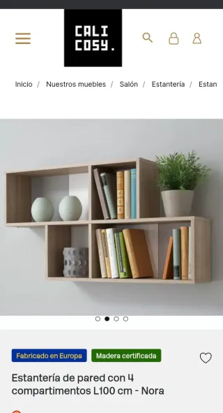 Estantería Calicosy madera modular