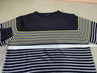 Jersey rayas hombre S azul y amarillo