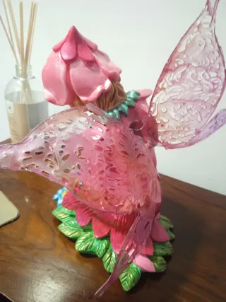 Figura Hada Flores Rosa y Morado