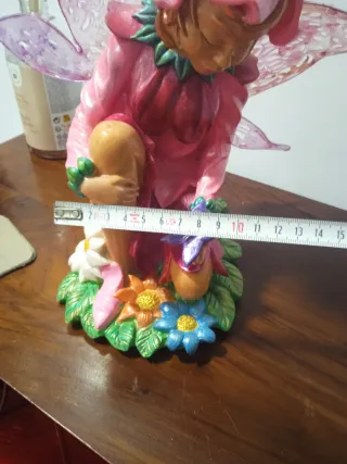 Figura Hada Flores Rosa y Morado