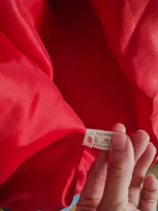 Abrigo vintage CIBIE gris y rojo