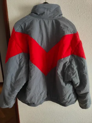 Abrigo vintage CIBIE gris y rojo