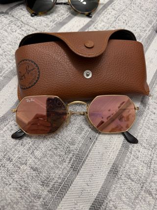 Gafas Ray-Ban Hexagonales Cristal Rosa Dorado